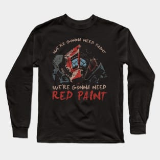 Red Paint Long Sleeve T-Shirt